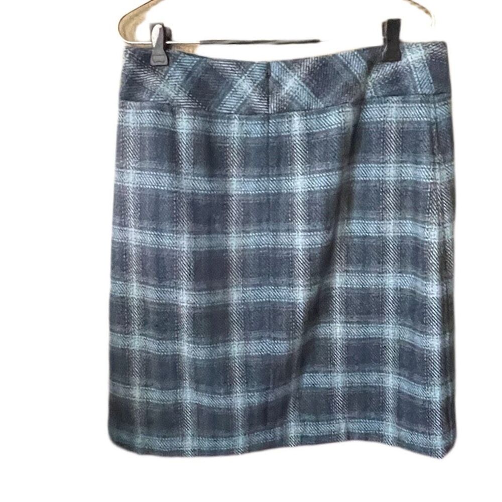 Talbots size 12P plaid wool blend lined skirt. - Picture 2 of 6